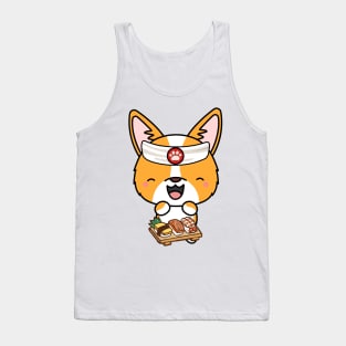 Sushi Chef Corgi Tank Top